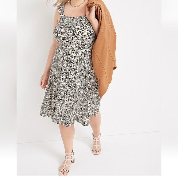 Plus Size 4X Maurices animal print stretchy soft 24/7 dress - Picture 1 of 2